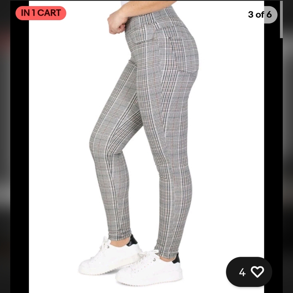 NWT Seven7 Plaid Women's Pants Size 12